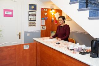 Villa Rosa recepciója, ahol a vendégeket fogadják